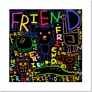 animal friend Posters and Art